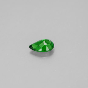 0.31캐럿 천연 그린 크롬 디옵사이드, 배 모양, 5.4×3.8 mm, VVS
