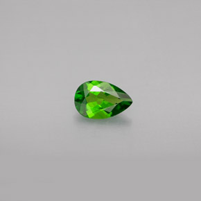 0.48캐럿 천연 그린 크롬 디옵사이드, 배 모양, 6.7×4.5 mm, VS