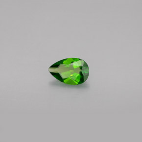0.48캐럿 천연 그린 크롬 디옵사이드, 배 모양, 6.7×4.5 mm, VS