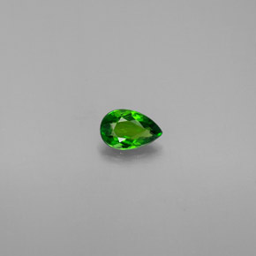 0.53캐럿 천연 그린 크롬 디옵사이드, 배 모양, 6.5×4.3 mm, VVS-VS