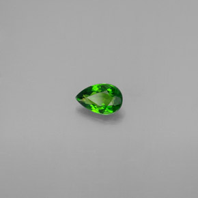 0.53캐럿 천연 그린 크롬 디옵사이드, 배 모양, 6.5×4.3 mm, VVS-VS