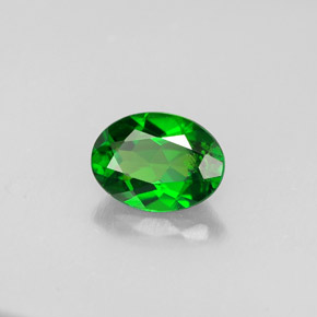 0.79캐럿 천연 그린 크롬 디옵사이드, 타원형 컷, 7×5.2 mm, VS