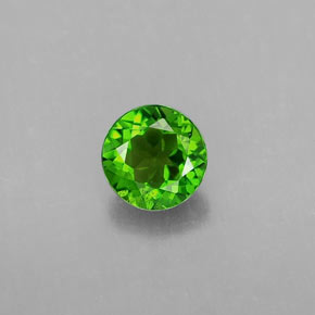 0.49캐럿 천연 그린 크롬 디옵사이드, 라운드 컷, 4.88 mm, VS