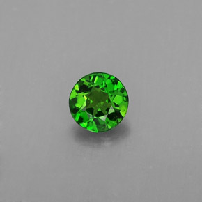 0.32캐럿 천연 그린 크롬 디옵사이드, 라운드 컷, 4.37 mm, VS