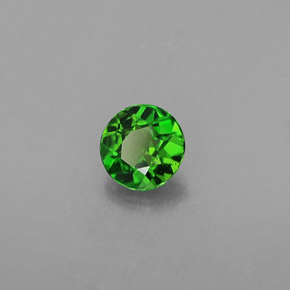 0.32캐럿 천연 그린 크롬 디옵사이드, 라운드 컷, 4.37 mm, VS