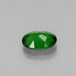 0.72캐럿 천연 그린 크롬 디옵사이드, 타원형 컷, 6.9×5.1 mm, VS