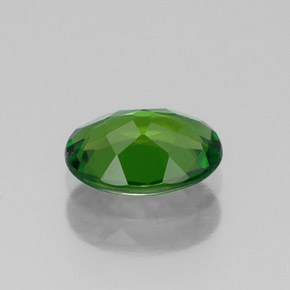 0.78캐럿 천연 그린 크롬 디옵사이드, 타원형 컷, 7×5.1 mm, VS