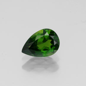 0.70캐럿 천연 그린 크롬 디옵사이드, 배 모양, 6.9×4.8 mm, VVS-VS