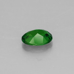 0.84캐럿 천연 그린 크롬 디옵사이드, 타원형 컷, 7×5.1 mm, VS
