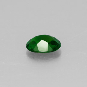 0.70캐럿 천연 그린 크롬 디옵사이드, 타원형 컷, 6.8×5 mm, VVS