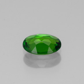 0.65캐럿 천연 그린 크롬 디옵사이드, 타원형 컷, 7.1×5 mm, VVS