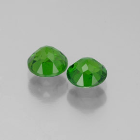 캐럿 천연 그린 크롬 디옵사이드 보석, 라운드 컷, 5.00 mm, VS
