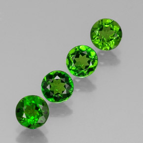 캐럿 천연 그린 크롬 디옵사이드 보석, 라운드 컷, 5.00 mm, VS