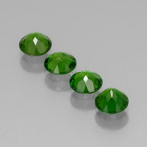 캐럿 천연 그린 크롬 디옵사이드 보석, 라운드 컷, 5.00 mm, VS
