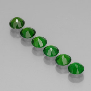 캐럿 천연 그린 크롬 디옵사이드 보석, 라운드 컷, 4.82 mm, VS