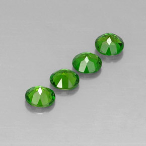 캐럿 천연 그린 크롬 디옵사이드 보석, 라운드 컷, 4.75 mm, VVS-VS