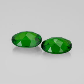 캐럿 천연 그린 크롬 디옵사이드 보석, 타원형 컷, 7×5.1 mm, VS