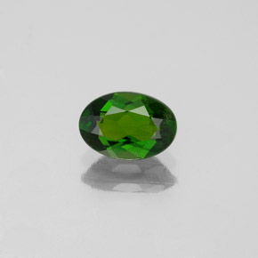 0.75캐럿 천연 그린 크롬 디옵사이드, 타원형 컷, 7×4.8 mm, VS