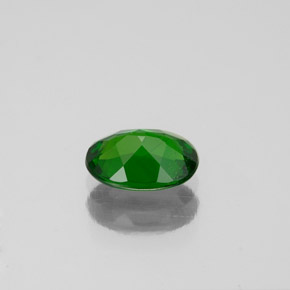 0.86캐럿 천연 그린 크롬 디옵사이드, 타원형 컷, 7.1×5.1 mm, VS-SI