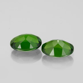 캐럿 천연 그린 크롬 디옵사이드 보석, 타원형 컷, 7×5 mm, VS