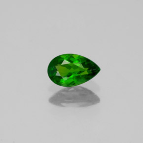0.41캐럿 천연 그린 크롬 디옵사이드, 배 모양, 6.3×3.9 mm, VS