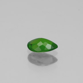 0.41캐럿 천연 그린 크롬 디옵사이드, 배 모양, 6.3×3.9 mm, VS