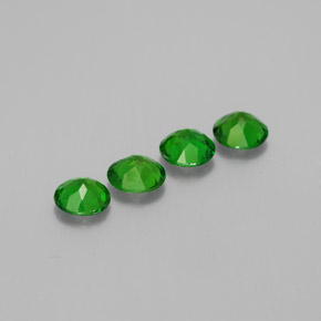 캐럿 천연 그린 크롬 디옵사이드 보석, 라운드 컷, 4.82 mm, VS