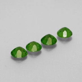 캐럿 천연 그린 크롬 디옵사이드 보석, 라운드 컷, 4.96 mm, VS-SI