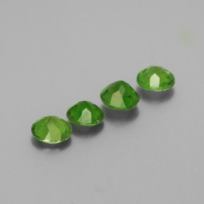 캐럿 천연 그린 크롬 디옵사이드 보석, 라운드 컷, 4.53 mm, VS