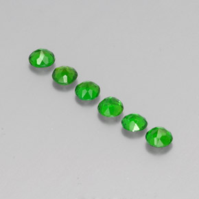 캐럿 천연 그린 크롬 디옵사이드 보석, 라운드 컷, 3.81 mm, VS