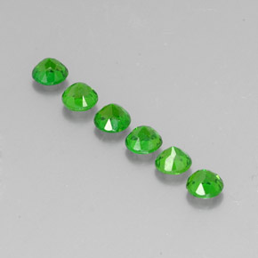 캐럿 천연 그린 크롬 디옵사이드 보석, 라운드 컷, 3.96 mm, VS-SI