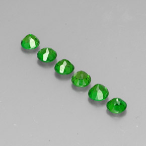 캐럿 천연 그린 크롬 디옵사이드 보석, 라운드 컷, 3.75 mm, VS