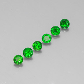 캐럿 천연 그린 크롬 디옵사이드 보석, 라운드 컷, 3.52 mm, VS