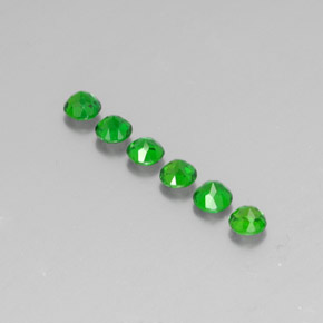 캐럿 천연 그린 크롬 디옵사이드 보석, 라운드 컷, 3.52 mm, VS