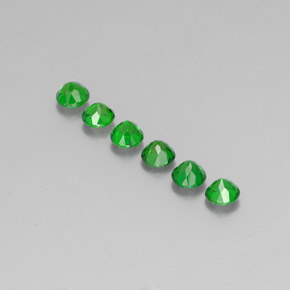 캐럿 천연 녹색 크롬 디옵사이드 보석, 라운드 컷, VS-SI