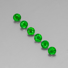 캐럿 천연 그린 크롬 디옵사이드 보석, 라운드 컷, 3.92 mm, VS