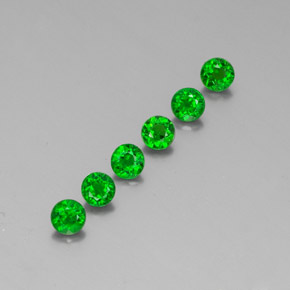 캐럿 천연 그린 크롬 디옵사이드 보석, 라운드 컷, 3.92 mm, VS