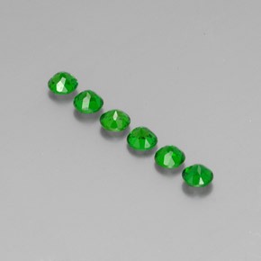 캐럿 천연 그린 크롬 디옵사이드 보석, 라운드 컷, 3.92 mm, VS