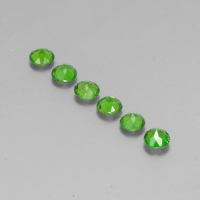 캐럿 천연 그린 크롬 디옵사이드 보석, 라운드 컷, 3.64 mm, VS
