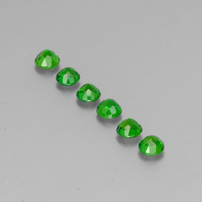 캐럿 천연 그린 크롬 디옵사이드 보석, 라운드 컷, 3.92 mm, VS-SI