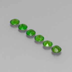 캐럿 천연 그린 크롬 디옵사이드 보석, 라운드 컷, 3.74 mm, VS