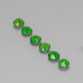 캐럿 천연 녹색 크롬 디옵사이드 보석, 라운드 컷, VS