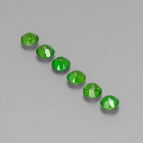 캐럿 천연 그린 크롬 디옵사이드 보석, 라운드 컷, 3.71 mm, VS