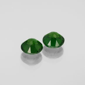 캐럿 천연 그린 크롬 디옵사이드 보석, 라운드 컷, 6.10 mm, VS