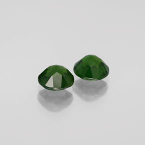 캐럿 천연 그린 크롬 디옵사이드 보석, 라운드 컷, 6.08 mm, VS