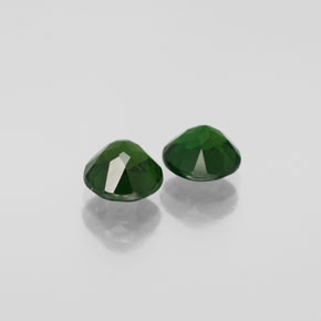 캐럿 천연 그린 크롬 디옵사이드 보석, 라운드 컷, 5.99 mm, VVS-VS