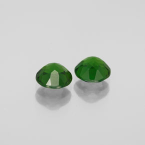 캐럿 천연 그린 크롬 디옵사이드 보석, 라운드 컷, 5.99 mm, VS