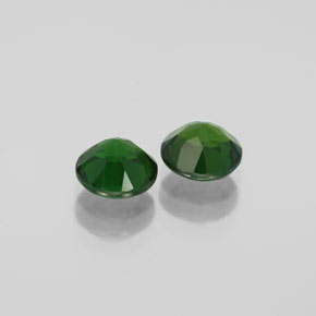 캐럿 천연 그린 크롬 디옵사이드 보석, 라운드 컷, 6.23 mm, VVS