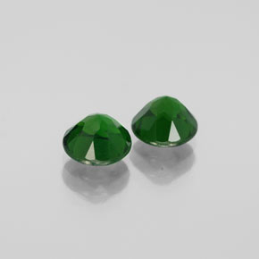 캐럿 천연 그린 크롬 디옵사이드 보석, 라운드 컷, 6.22 mm, VVS-VS