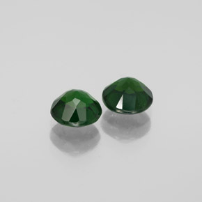 캐럿 천연 그린 크롬 디옵사이드 보석, 라운드 컷, 6.02 mm, VS